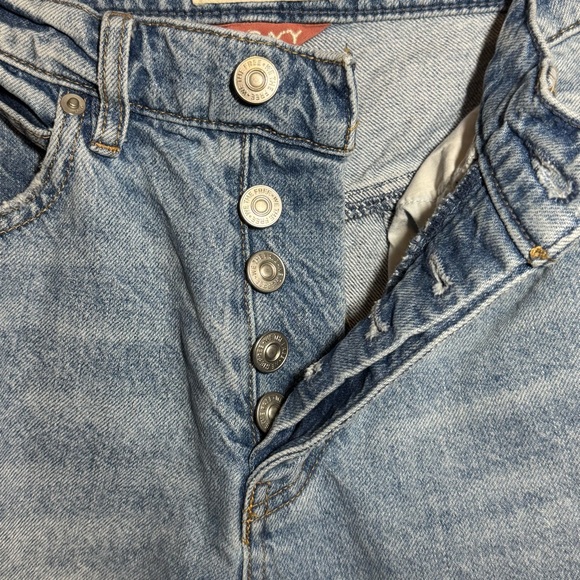 Free People We the Free Crvy Georgine Mom Jeans Sky Blue Size 26 - Picture 9 of 15